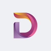 Letter D Gradient Logo Vector Design