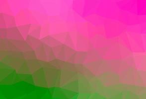 Light Pink, Green vector triangle mosaic template.