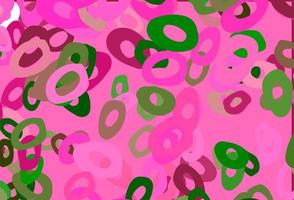 Light Pink, Green vector template with circles.