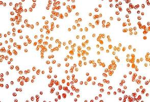 Light Orange vector background with bubbles.