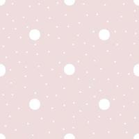 Hand drawn pink, white irregular polka dot texture. Abstract circles background. Texture with random spots. Cute seamless pattern for wedding decor, fabric, textile, wallpapers, gift, wrapping paper vector