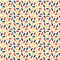 Abstract Geometric Pattern in yellow, red, navy blue, beige colors. Bright seamless pattern with colorful ornament. Vector graphics design for web design, textile print, wallpaper, wrapping paper.