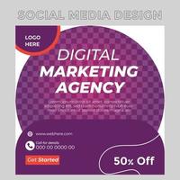 Digital Marketing Social Media Post vector