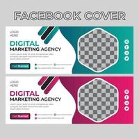 portada de facebook de marketing digital vector