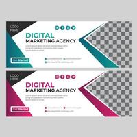 Digital Marketing Facebook Cover vector