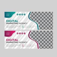 Digital Marketing Facebook Cover vector