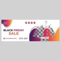 Black Friday Sale Facebook Covers vector