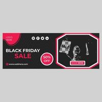 Black Friday Sale Facebook Covers vector