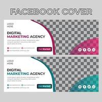 portada de facebook de marketing digital vector