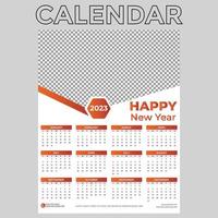 Wall Calender 2023 vector