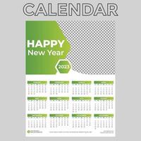 Wall Calender 2023 vector