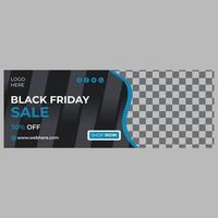 Black Friday Sale Facebook Covers vector