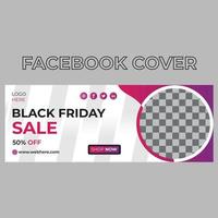 venta de viernes negro portadas de facebook vector