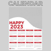 Wall Calender 2023 vector