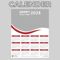 Wall Calender 2023 vector