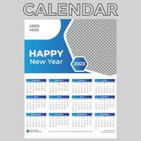Wall Calender 2023 vector
