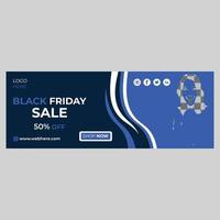 Black Friday Sale Facebook Covers vector