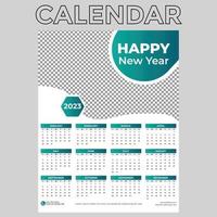 Wall Calender 2023 vector