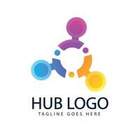 vector de plantilla de diseño de logotipo de cubo plano