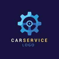 flat design car service logo template vector