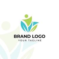 plantilla de logotipo de terapia de ozono dibujada a mano vector