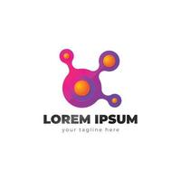 gradient hub logo template design vector