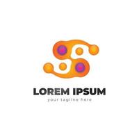 gradient hub logo template design vector