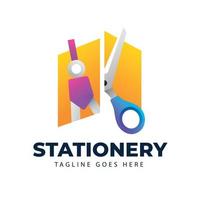 stationery store logo template design vector