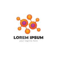 gradient hub logo template design vector