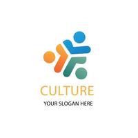 gradient culture logo template design vector