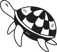 ilustración de tortuga dibujada a mano vector