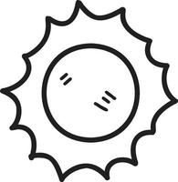 Hand Drawn cute sun illustration vector