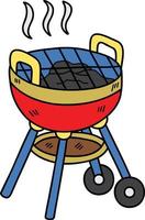 Hand Drawn barbecue grill illustration vector