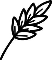 Hand Drawn leaf branch illustration vector