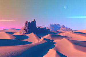3d landscape computer generated abstact background Y2K aestetic photo