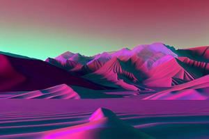 3d landscape computer generated abstact background Y2K aestetic photo