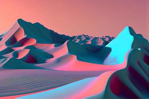 3d landscape computer generated abstact background Y2K aestetic photo