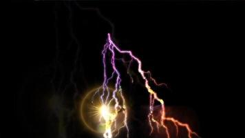 Lightning Strike and Dramatic Thunderstorm photo