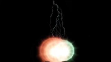 Lightning Strike and Dramatic Thunderstorm photo