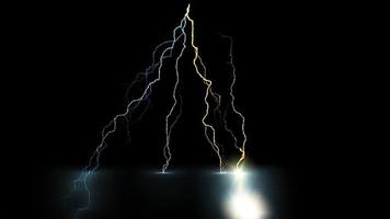 Lightning Strike and Dramatic Thunderstorm photo