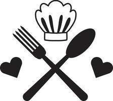 Hand Drawn spoon and fork illustration vector