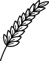 Hand Drawn leaf branch illustration vector