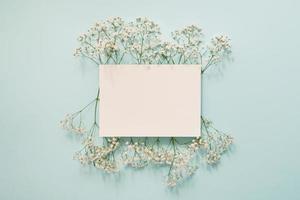 Floral white frame. photo