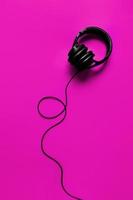 ig headphones on a purple background. photo