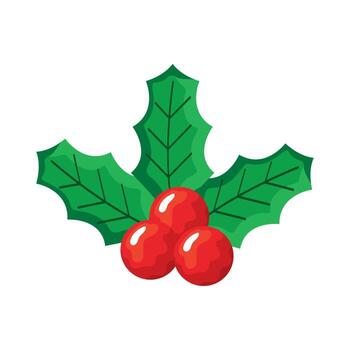 merry christmas seeds and leafs vector