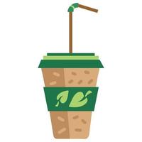 reusable pot take away container vector