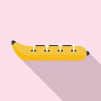 Water banana icon, flat style vector