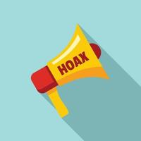 Hoax megaphone icon, flat style vector