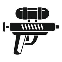 icono de pistola de agua, estilo simple vector