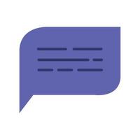 purple speech bubble message vector